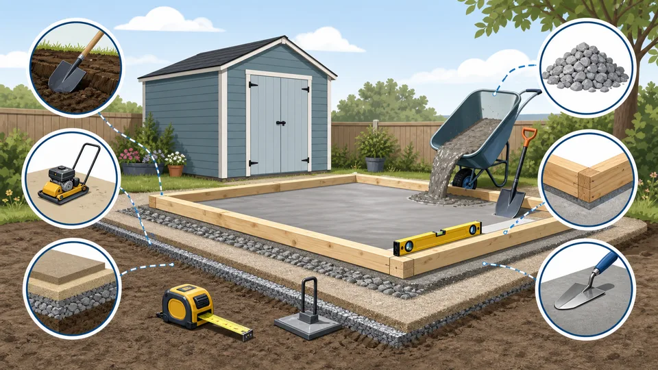 DIY Shed Base: From Ground Preparation to Concrete Pour
