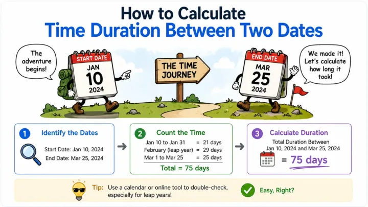 How to Calculate Time Duration Between Two Dates | Calc It Anything