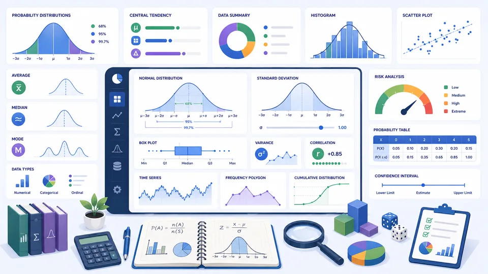 Complete Statistics, Probability & Data Interpretation Guide