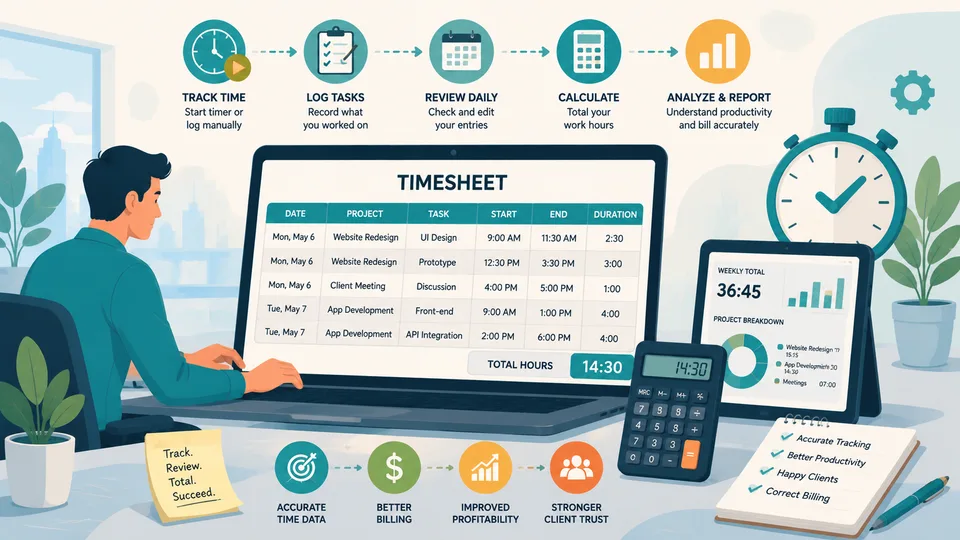 Timesheet Calculator: How to Track and Total Work Hours Accurately