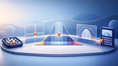 Bell distribution table with value marker, mean line, standard deviation bands, tail shading, percentile arc, and calculator board